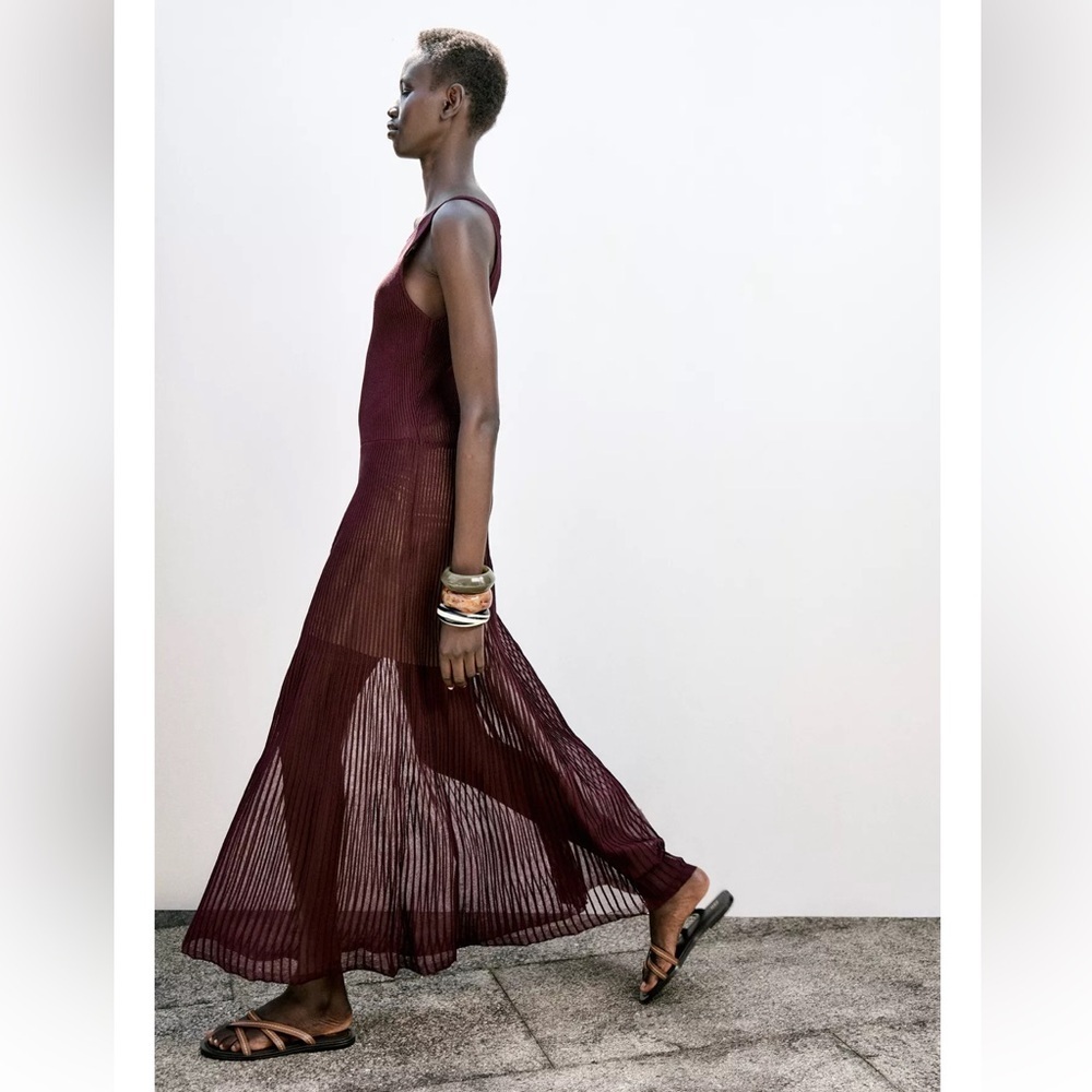 Zara Rib Knit Maxi Dress - Picture 7 of 14